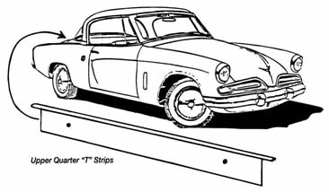 Studebaker T-Strips - Upper Quarter