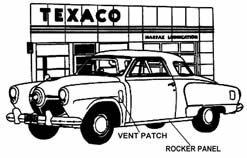 Studebaker rocker panel drawing