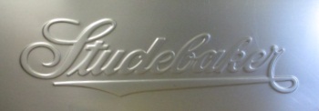 Studebaker Script Stamped Panel